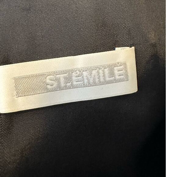 St. Emile black with white trim 3/4 sleeves sheath dress size 8 - Picture 5 of 12